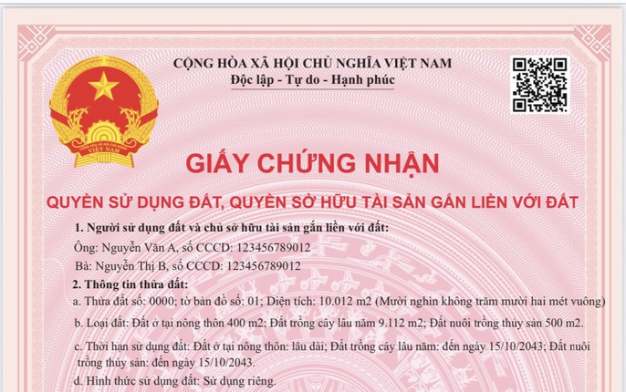 Đề xuất mẫu SỔ HỒNG, SỔ ĐỎ mới