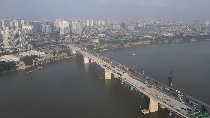Hà Nội: Hợp long công trình cầu Vĩnh Tuy 2 vượt sông Hồng