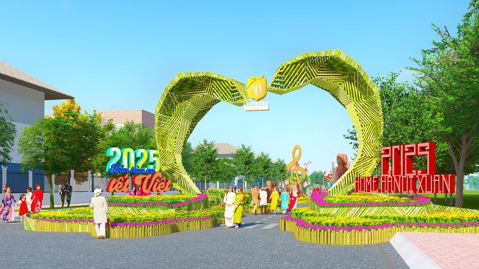 Lắng nghe thanh âm Tết Việt tại đường hoa Home Hanoi Xuan 2025