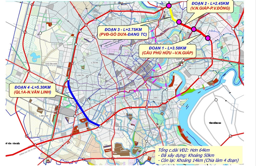 TP.Hồ Chí Minh tiếp tục thực hiện Dự án đường Vành đai 2 theo đúng quy mô đã được phê duyệt