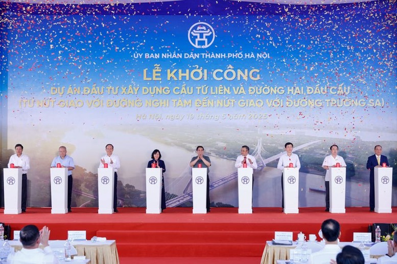 Thủ tướng phát lệnh khởi công cầu Tứ Liên gần 20.000 tỷ nối Đông Anh với nội thành Hà Nội