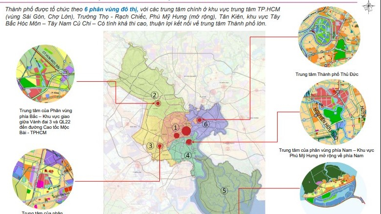 TP.Hồ Chí Minh phát triển 6 phân vùng đô thị