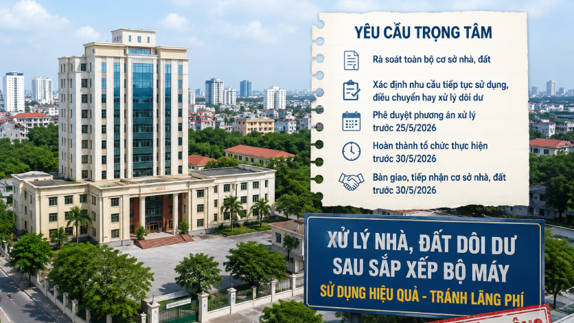 Hoàn thành xử lý tài sản công trước ngày 30/5