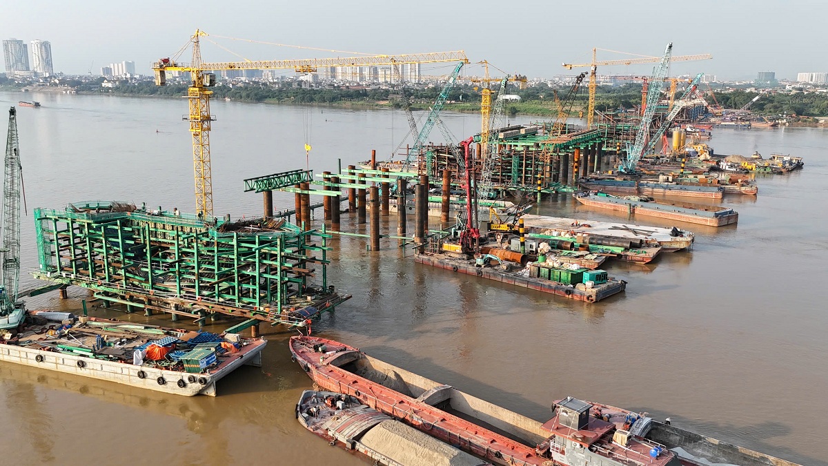 Cầu Trần Hưng Đạo thi công vượt tiến độ, hướng kết nối mới cho Ocean City sắp thành hình