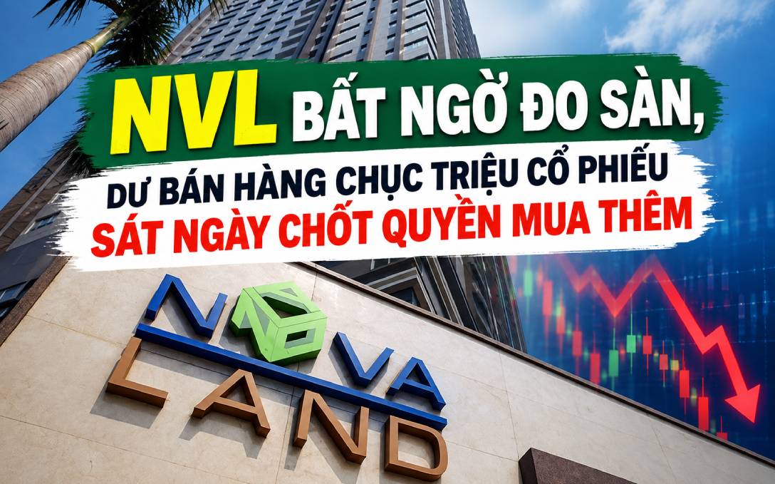 NVL bất ngờ đo sàn, dư bán hàng chục triệu cổ phiếu sát ngày chốt quyền mua thêm