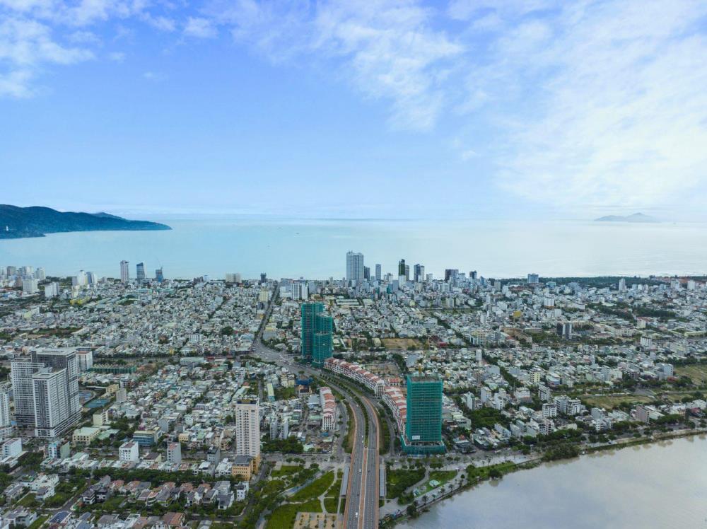 Quần thể Sun Cosmo Residence Da Nang nhìn từ trên cao. Ảnh Sun Property Quần thể Sun Cosmo Residence Da Nang nhìn từ trên cao. Ảnh Sun Property