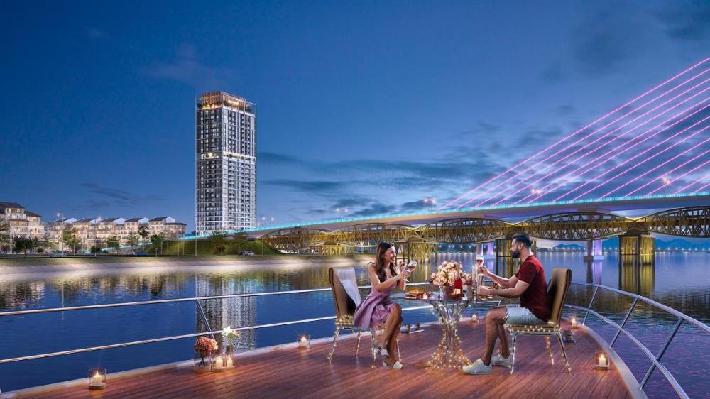 Phối cảnh minh họa tháp Panoma kề bên sông Hàn. Ảnh Sun Property Phối cảnh minh họa tháp Panoma kề bên sông Hàn. Ảnh Sun Property