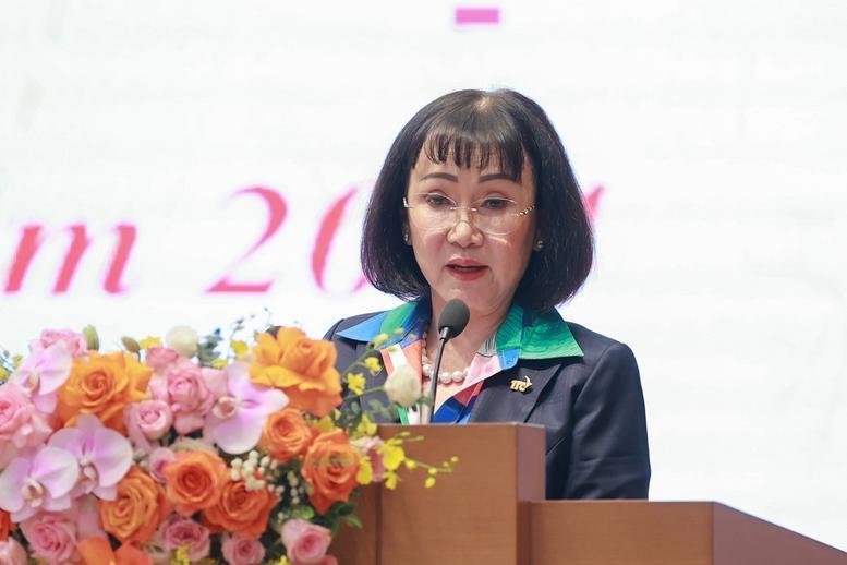 Bà Huỳnh Bích Ngọc, Phó Chủ tịch thường trực Tập đoàn TTC phát biểu tại cuộc gặp mặt. (Ảnh:VGP) Bà Huỳnh Bích Ngọc, Phó Chủ tịch thường trực Tập đoàn TTC phát biểu tại cuộc gặp mặt. (Ảnh:VGP)