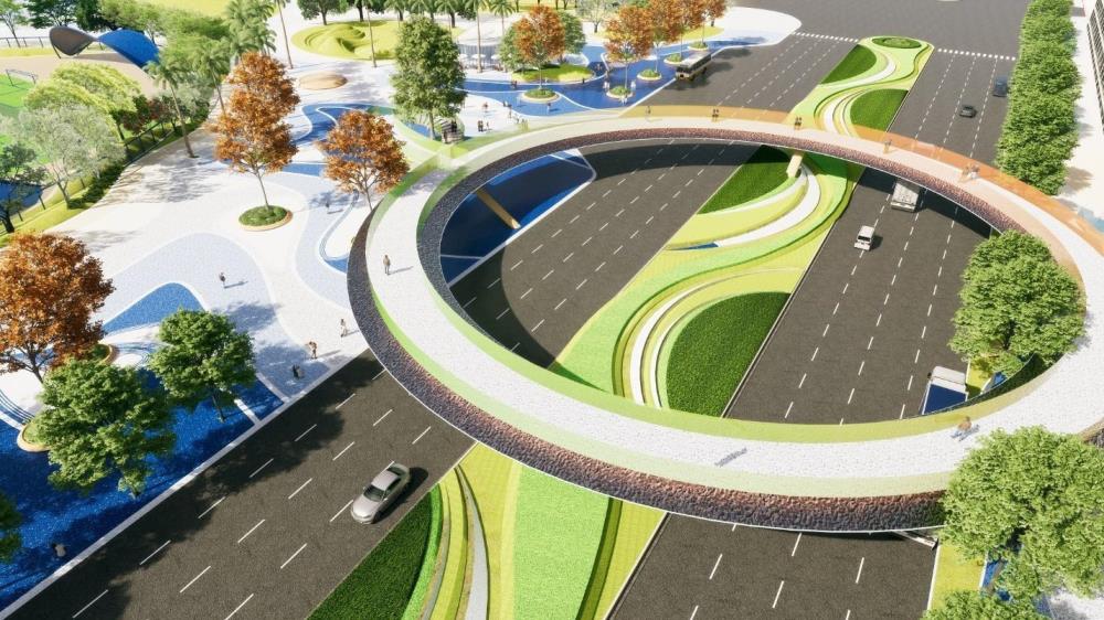 Trục đại lộ 68m kết nối nút giao Phú Thứ từ cao tốc Pháp Vân - Cầu Giẽ về thẳng Sun Urban City. (Ảnh phối cảnh minh họa) Trục đại lộ 68m kết nối nút giao Phú Thứ từ cao tốc Pháp Vân - Cầu Giẽ về thẳng Sun Urban City. (Ảnh phối cảnh minh họa)