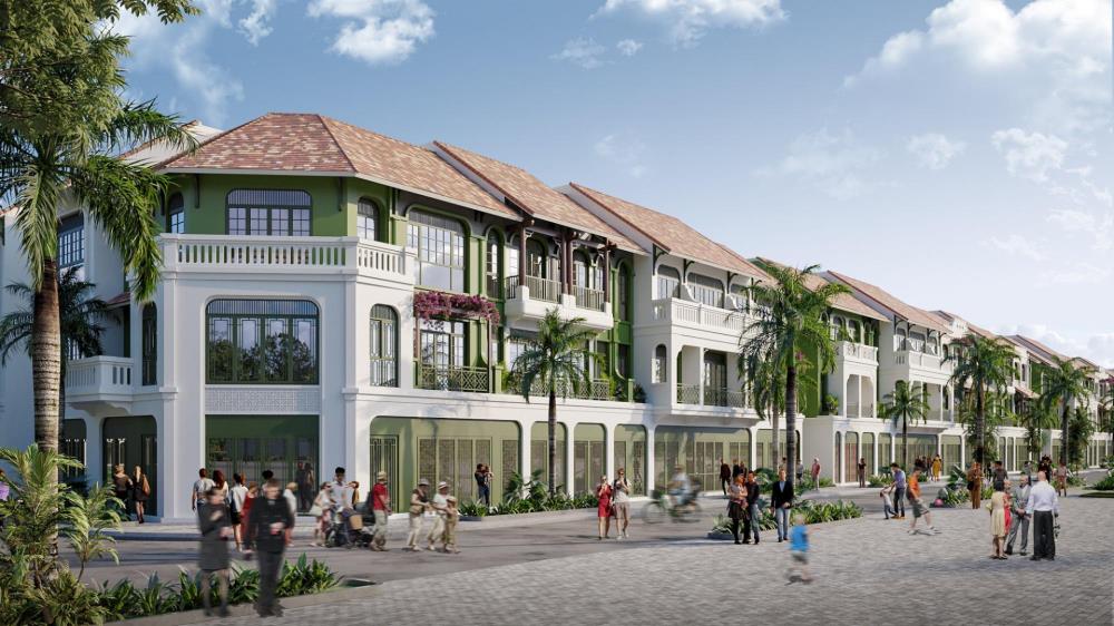 Phối cảnh khu townhouse mặt tiền 4m với chiều cao 3,5 tầng Phối cảnh khu townhouse mặt tiền 4m với chiều cao 3,5 tầng