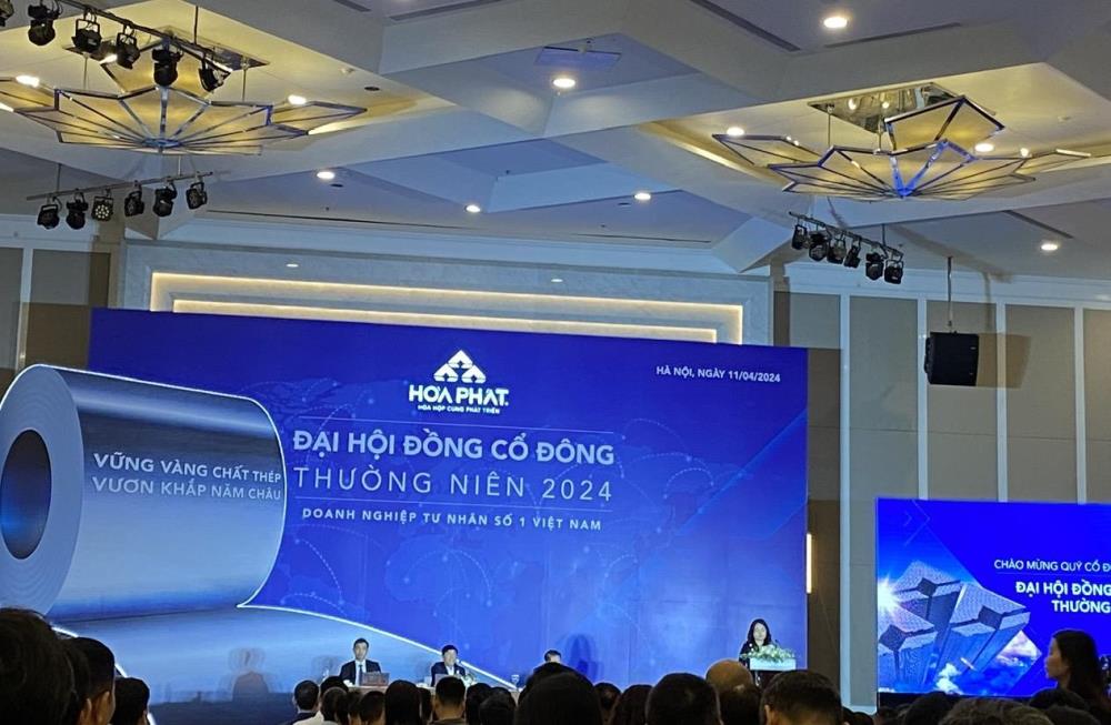 Đại hội đồng cổ đông thường niên năm 2024 Tập đoàn Hoà Phát. (Ảnh: HT) Đại hội đồng cổ đông thường niên năm 2024 Tập đoàn Hoà Phát. (Ảnh: HT)