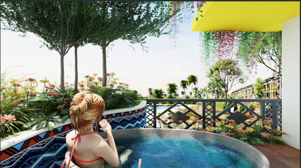 Onsen khoáng nóng dẫn tới từng căn Villa. Onsen khoáng nóng dẫn tới từng căn Villa.