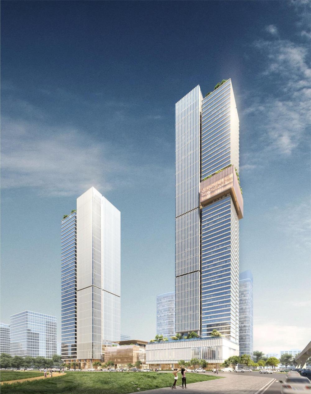 Phối cảnh tòa tháp cao thứ 3 Hà Nội do Taseco Land dự kiến xây. Phối cảnh tòa tháp cao thứ 3 Hà Nội do Taseco Land dự kiến xây.