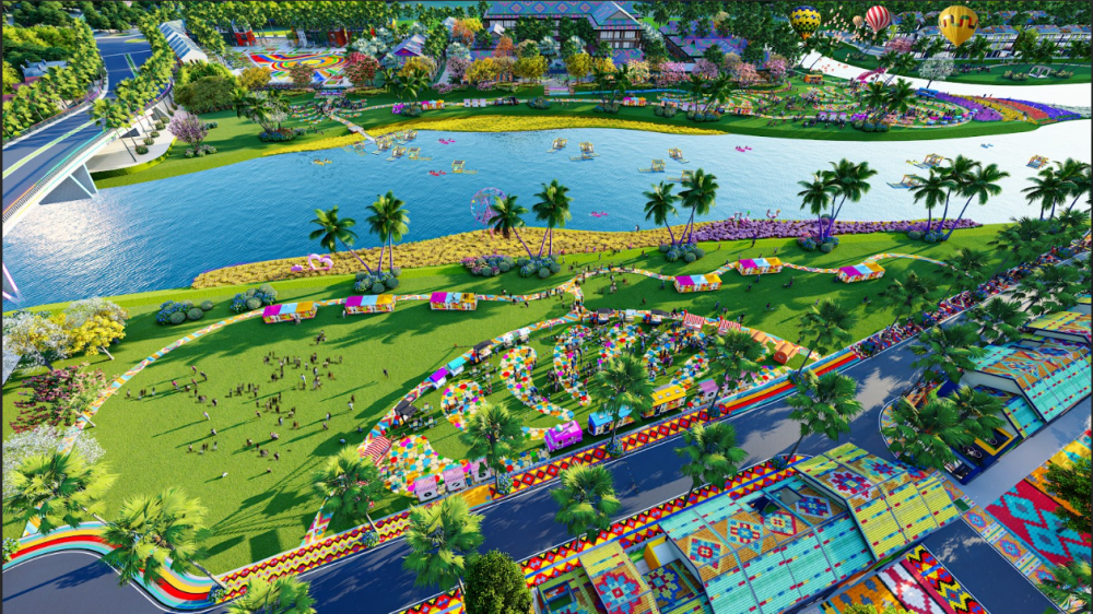 Không gian phong cách Art Color Design tại Flamingo Heritage Tân Trào City mang đến điểm check-in “triệu view” hoàn hảo cho du khách. (Nguồn: Flamingo Holdings) Không gian phong cách Art Color Design tại Flamingo Heritage Tân Trào City mang đến điểm check-in “triệu view” hoàn hảo cho du khách. (Nguồn: Flamingo Holdings)