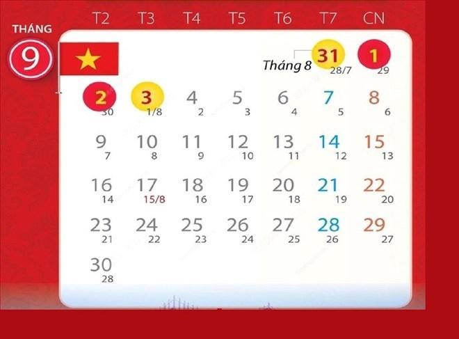 Chi tiết 4 ngày nghỉ lễ Quốc khánh 2024. Chi tiết 4 ngày nghỉ lễ Quốc khánh 2024.