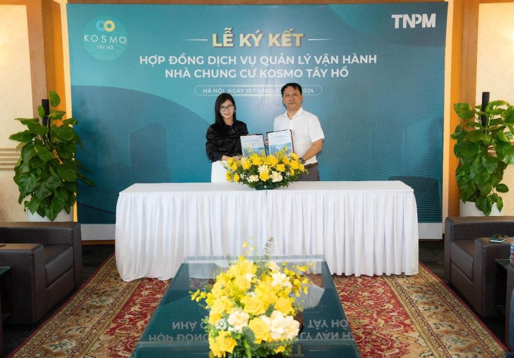 TNPM ký hợp đồng dịch vụ vận hành với khu chung cư KOSMO Tây Hồ, một dự án chung cư cao cấp tại Hà Nội. TNPM ký hợp đồng dịch vụ vận hành với khu chung cư KOSMO Tây Hồ, một dự án chung cư cao cấp tại Hà Nội.