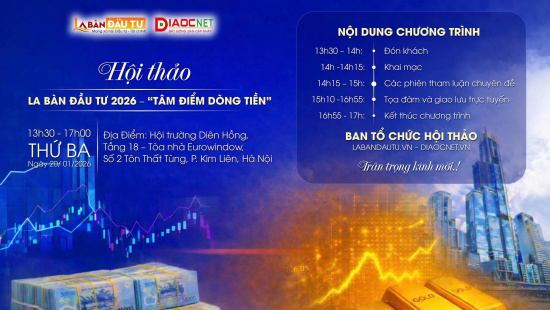 Sắp diễn ra Hội thảo “La bàn đầu tư 2026: Tâm điểm dòng tiền”