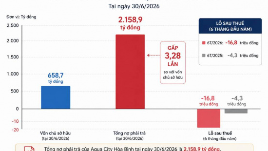Chủ đầu tư Aqua City Hòa Bình tiếp tục báo lỗ, “ôm” gần 1.000 tỷ đồng nợ trái phiếu
