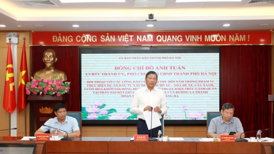 Phó Chủ tịch UBND Thành phố Đỗ Anh Tuấn đối thoại về giải phóng mặt bằng dự án bãi đỗ xe tại Vành đai 1