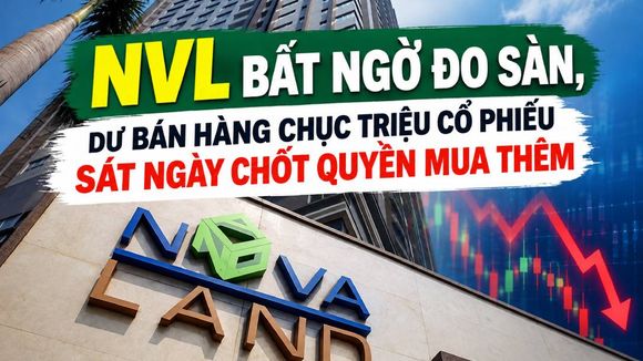 NVL bất ngờ đo sàn, dư bán hàng chục triệu cổ phiếu sát ngày chốt quyền mua thêm