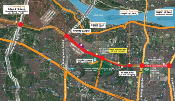 Năm 2024, Hà Nội dự kiến rót 150 tỷ đồng làm đường Tây Thăng Long