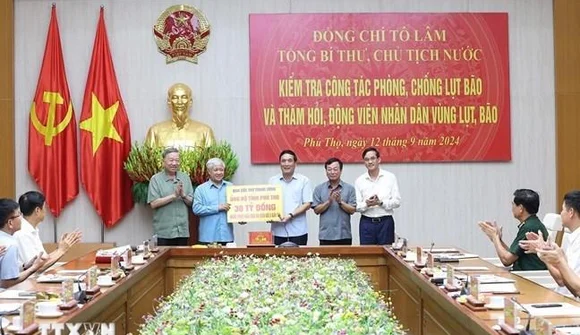 Ban Vận động Cứu trợ Trung ương công bố danh sách chuyển tiền hỗ trợ đợt 1 cho 20 địa phương bị thiệt hại do bão số 3 gây ra