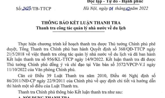 Thanh tra Chính phủ chỉ ra sai phạm tại 4 dự án bất động sản, du lịch ở Cần Thơ