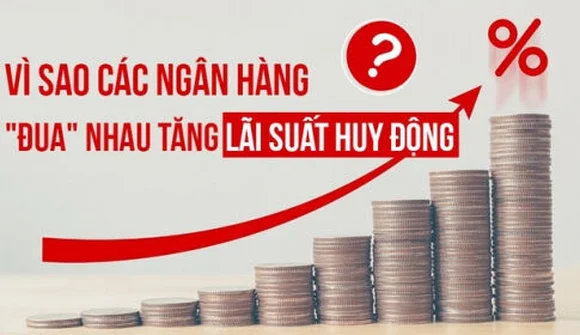 Vì sao các ngân hàng đua nhau tăng lãi suất huy động?