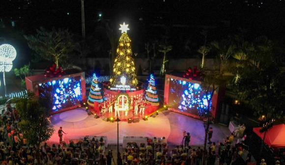 Đại lộ thương mại ở Long An lung linh sắc màu trước thềm Giáng sinh