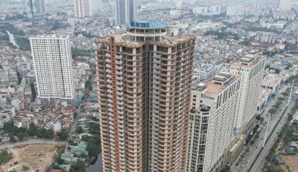 Dự án QMS Top Tower vẫn chưa thể đưa vào sử dụng dù đã cất nóc gần 3 năm