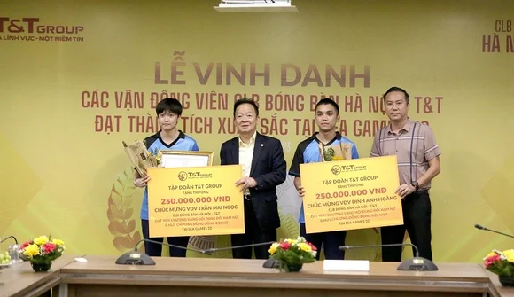 Tập đoàn T&T Group thưởng hơn 1 tỷ đồng cho "kỳ tích" bóng bàn Việt Nam tại SEA Games 32