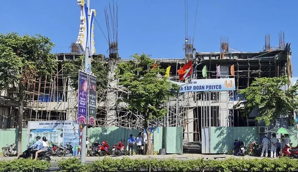 Đà Nẵng:  Sập giàn giáo công trình khiến 5 người thương vong