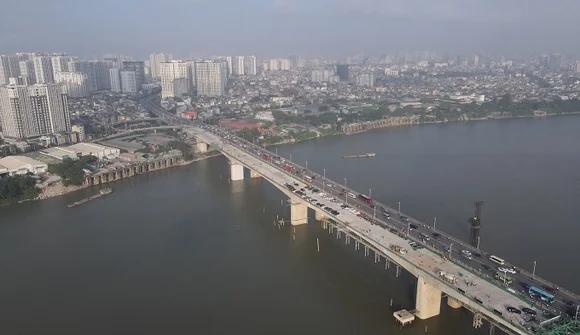 Hà Nội: Hợp long công trình cầu Vĩnh Tuy 2 vượt sông Hồng
