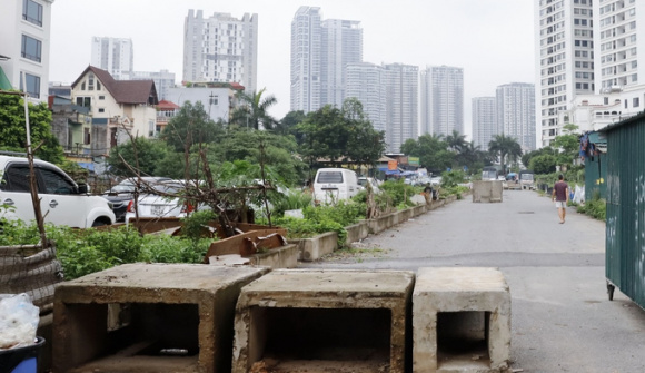 Dự án chậm tiến độ, dân tranh thủ trồng rau