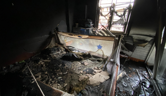 Hiện trường vụ cháy chung cư mini 9 tầng tại Hà Nội