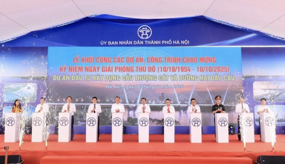 Hà Nội khởi công dự án đầu tư xây dựng cầu Thượng Cát