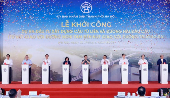 Thủ tướng phát lệnh khởi công cầu Tứ Liên gần 20.000 tỷ nối Đông Anh với nội thành Hà Nội