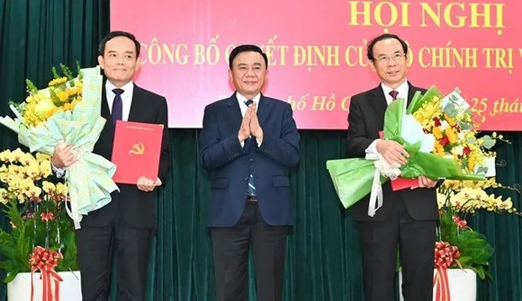 Ông Trần Lưu Quang được phân công giữ chức Bí thư Thành ủy TP.HCM