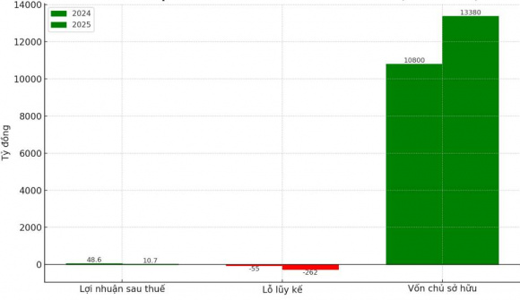 Công ty con của Đất Xanh báo lãi giảm 78%, đẩy lỗ lũy kế tăng lên gần 5 lần