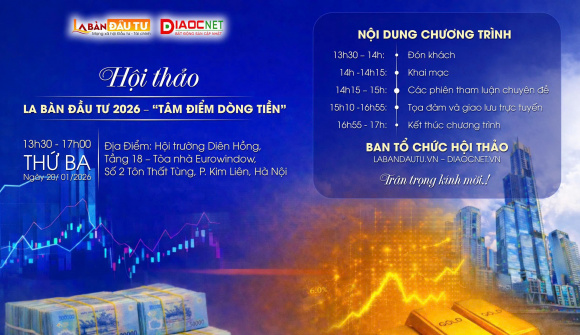 Sắp diễn ra Hội thảo “La bàn đầu tư 2026: Tâm điểm dòng tiền”