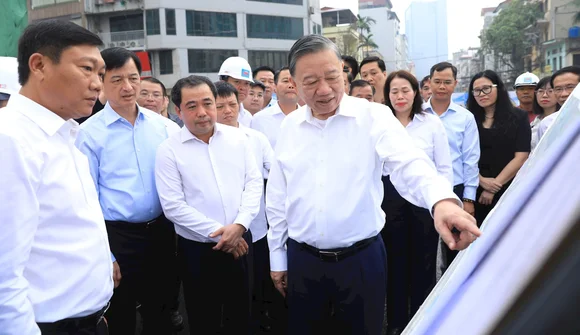 Tổng Bí thư, Chủ tịch nước Tô Lâm kiểm tra tiến độ thi công một số công trình, dự án trọng điểm của Thủ đô