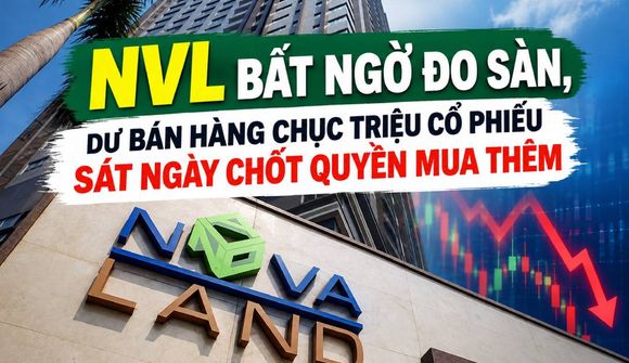 NVL bất ngờ đo sàn, dư bán hàng chục triệu cổ phiếu sát ngày chốt quyền mua thêm
