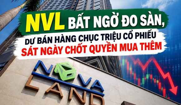 NVL bất ngờ đo sàn, dư bán hàng chục triệu cổ phiếu sát ngày chốt quyền mua thêm