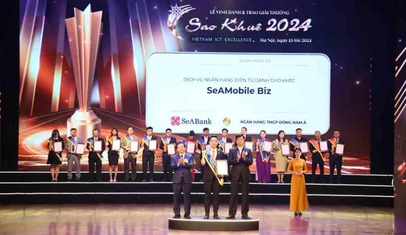 SeAMobile Biz của SeABank được vinh danh tại giải thưởng Sao Khuê