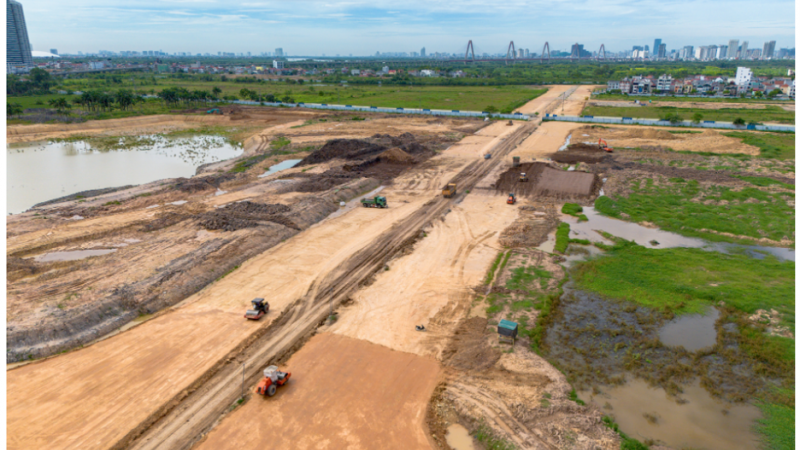 Nhìn gần “siêu dự án” Thành phố Thông minh 4,2 tỷ USD sát chân cầu Nhật Tân sau 2 lần khởi công