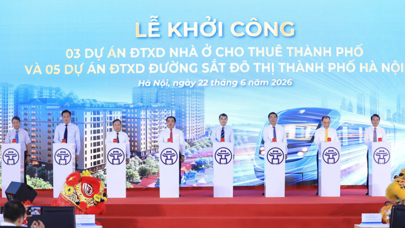 Hà Nội khởi công đồng thời 5 tuyến đường sắt đô thị và 3 dự án nhà ở cho thuê