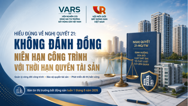 Hiểu đúng về Nghị quyết 21: Không đánh đồng niên hạn công trình với thời hạn quyền tài sản