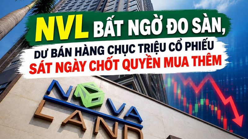 NVL bất ngờ đo sàn, dư bán hàng chục triệu cổ phiếu sát ngày chốt quyền mua thêm